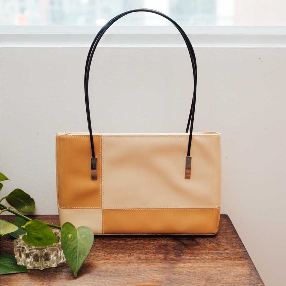 Carolyn Bessette Vibes | Vintage 90s Colorblock Mini Shoulder Bag